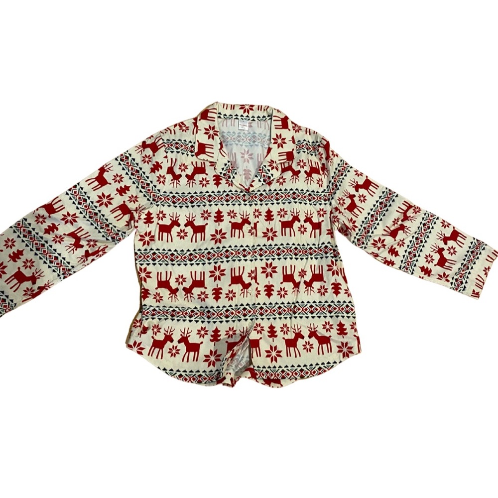 Womens Hanna Andersson Christmas Flannel Pajamas Set - worn once
